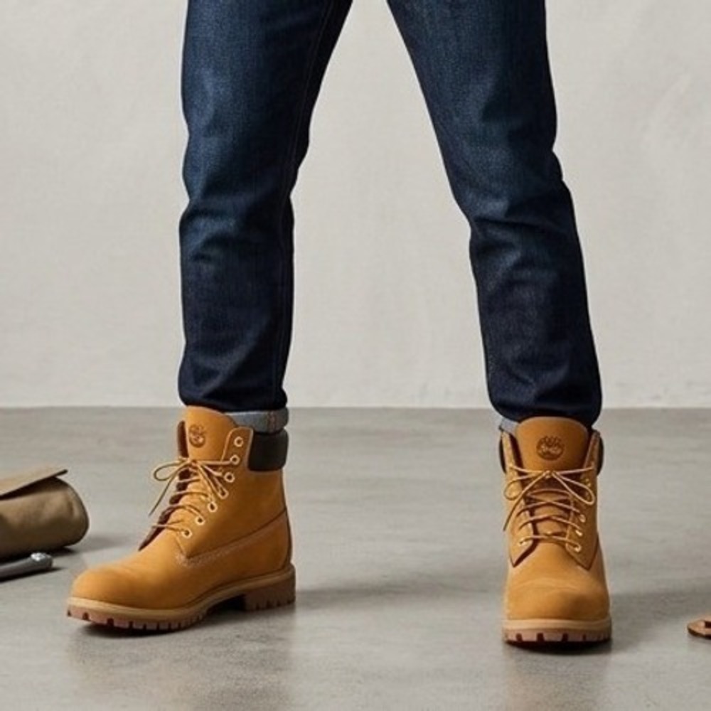 Timberland Youth Boys Size 6 Premium Waterproof Boots Wheat Nubuck Junior Work